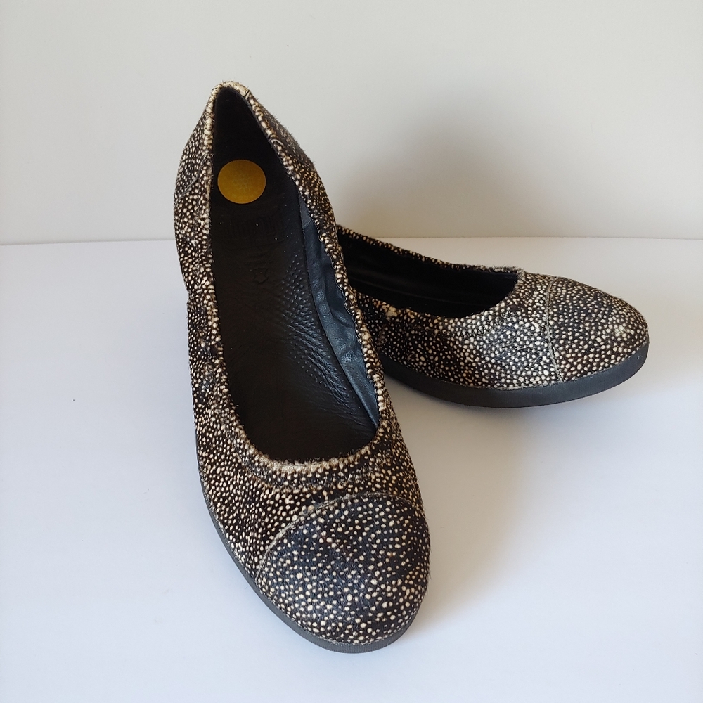 Fitflop F-Pop Ballerina Calf Hair Pony Flats Size 11